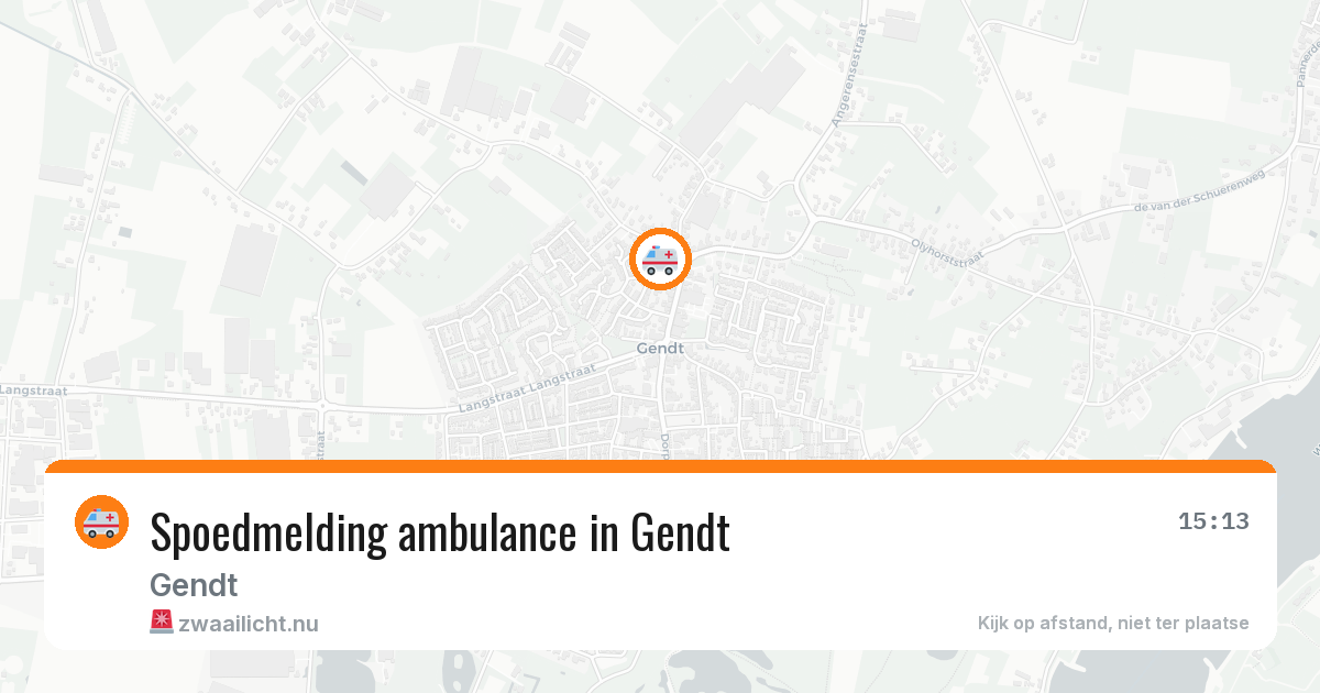 Spoedmelding ambulance in Gendt — 20 mrt 2026