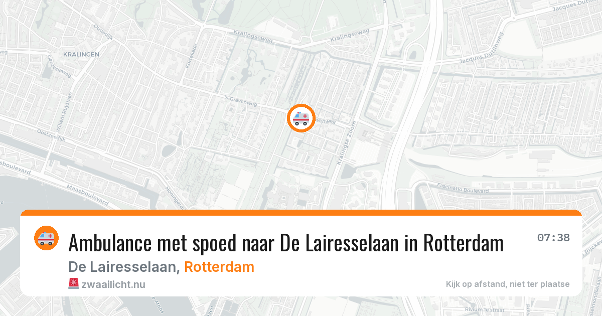 Ambulance met spoed naar De Lairesselaan in Rotterdam — 16 mei 2026