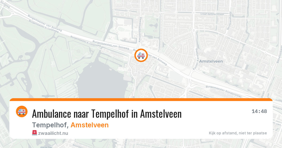 Ambulance naar Tempelhof in Amstelveen — 25 jul 2026