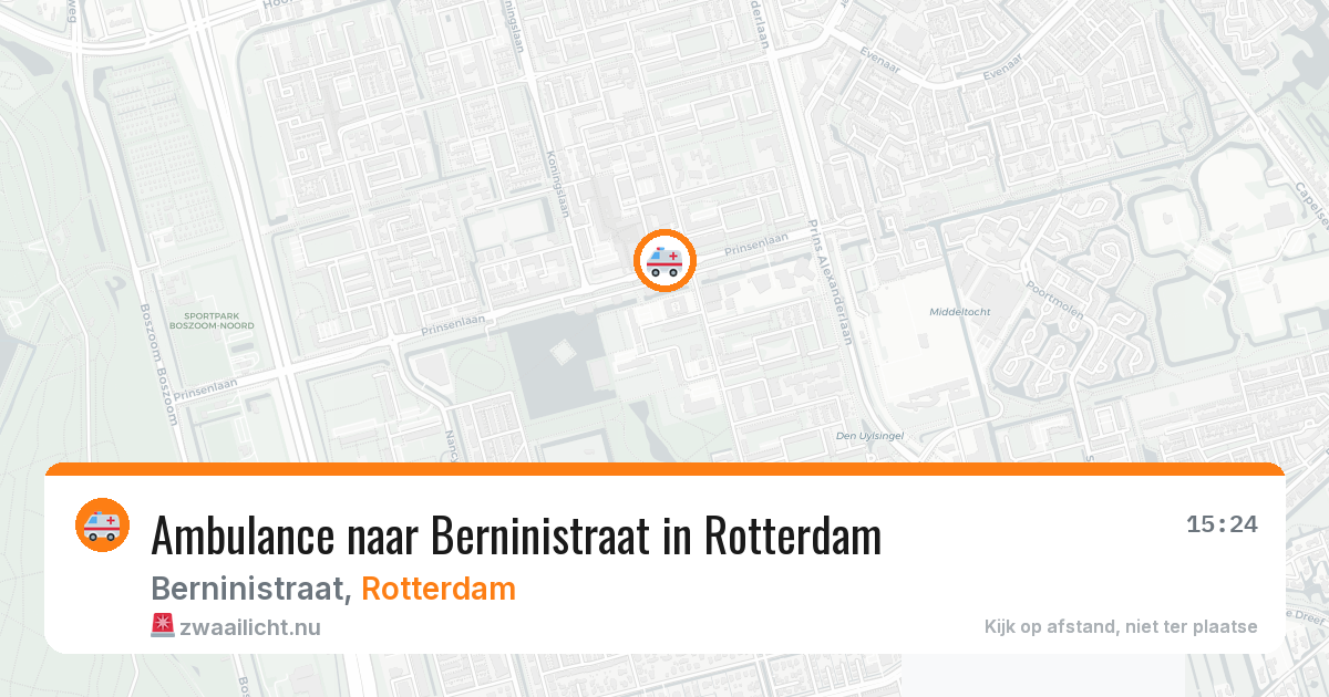 Ambulance naar Berninistraat in Rotterdam — 10 jul 2026