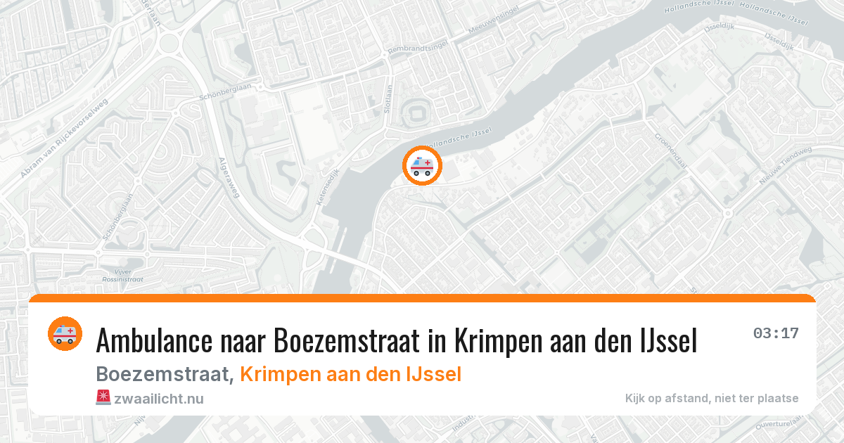 Ambulance naar Boezemstraat in Krimpen aan den IJssel — 26 jul 2026