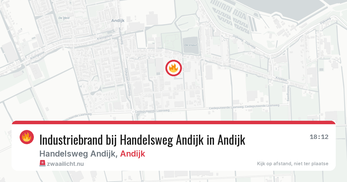 Industriebrand bij Handelsweg Andijk in Andijk — 20 mei 2026