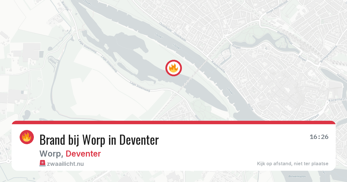 Brand bij Worp in Deventer — 17 jul 2026