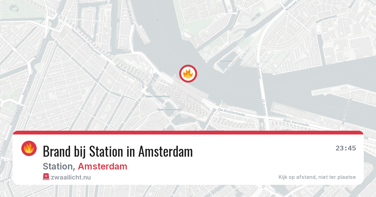 Brand bij Station in Amsterdam — 16 mei 2026