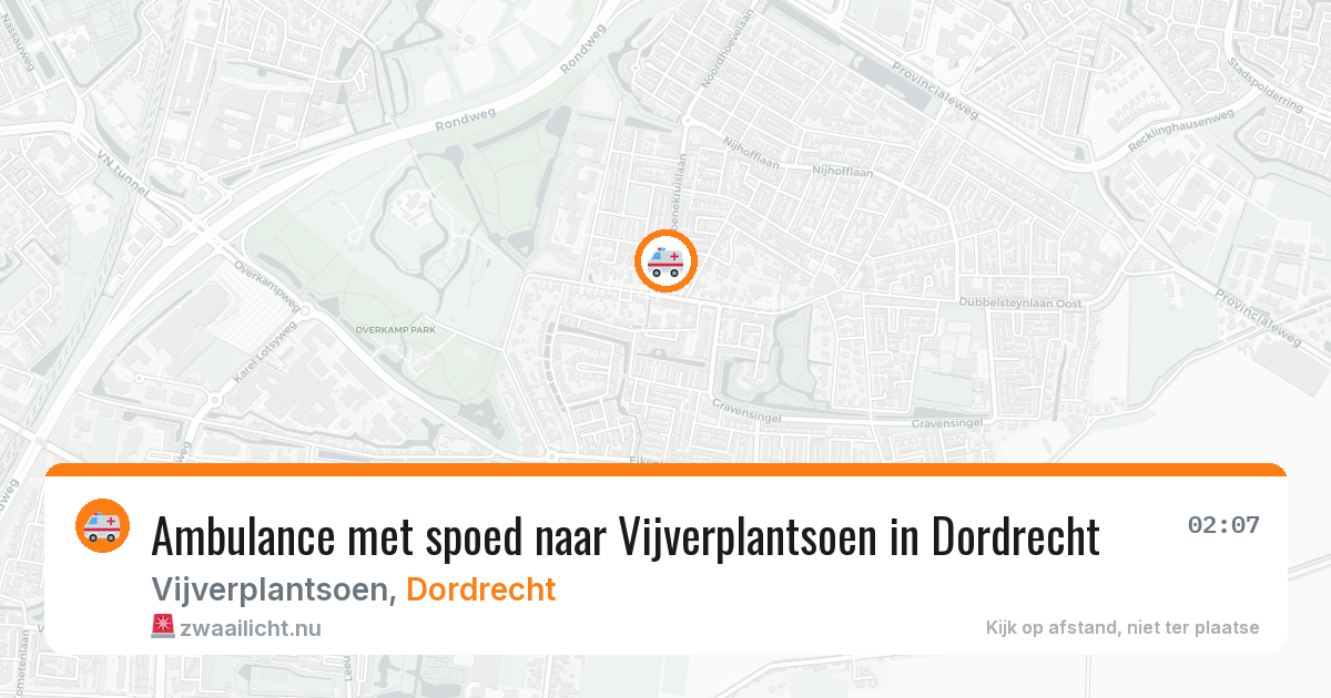 Ambulance met spoed naar Vijverplantsoen in Dordrecht — 23 mrt 2026