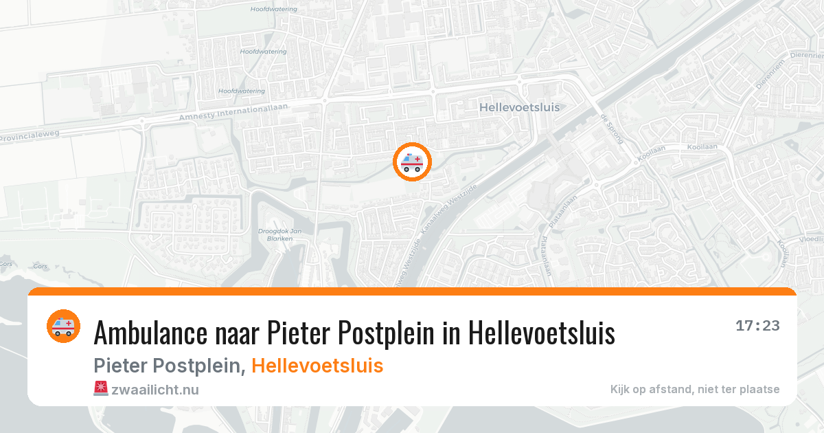 Ambulance naar Pieter Postplein in Hellevoetsluis — 7 jun 2026