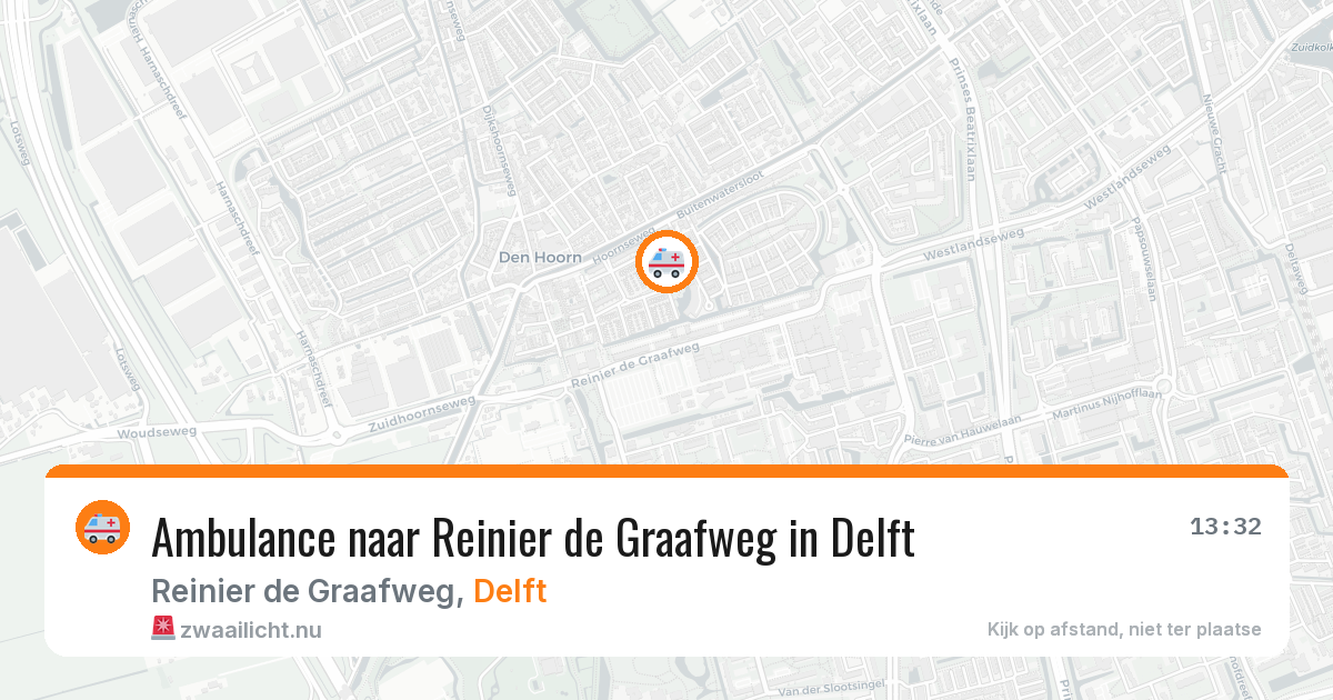 Ambulance naar Reinier de Graafweg in Delft — 16 mrt 2026