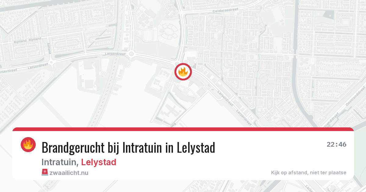 Brandgerucht bij Intratuin in Lelystad — 2 jun 2026