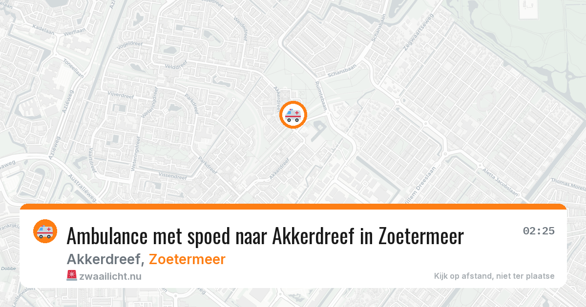 Ambulance met spoed naar Akkerdreef in Zoetermeer — 26 jul 2026