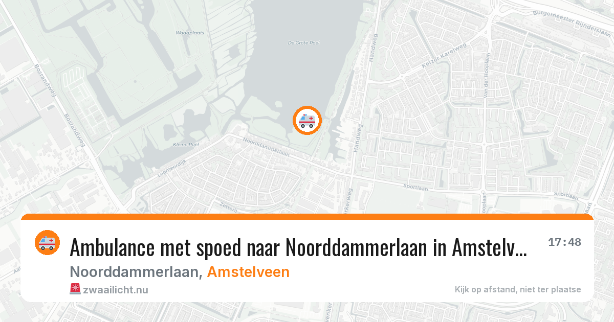 Ambulance met spoed naar Noorddammerlaan in Amstelveen — 3 jun 2026