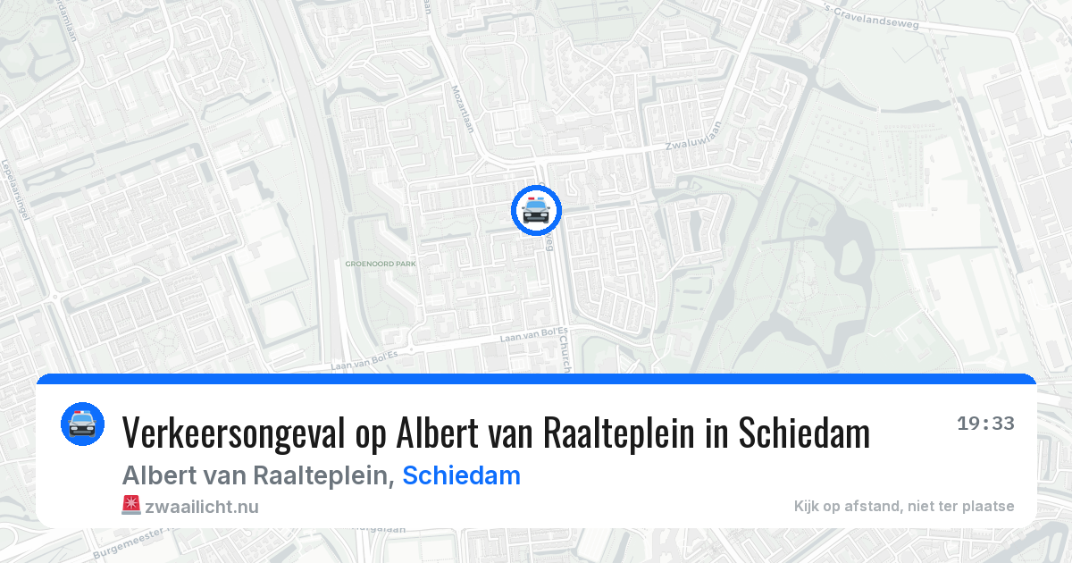 Verkeersongeval op Albert van Raalteplein in Schiedam — 24 jul 2026