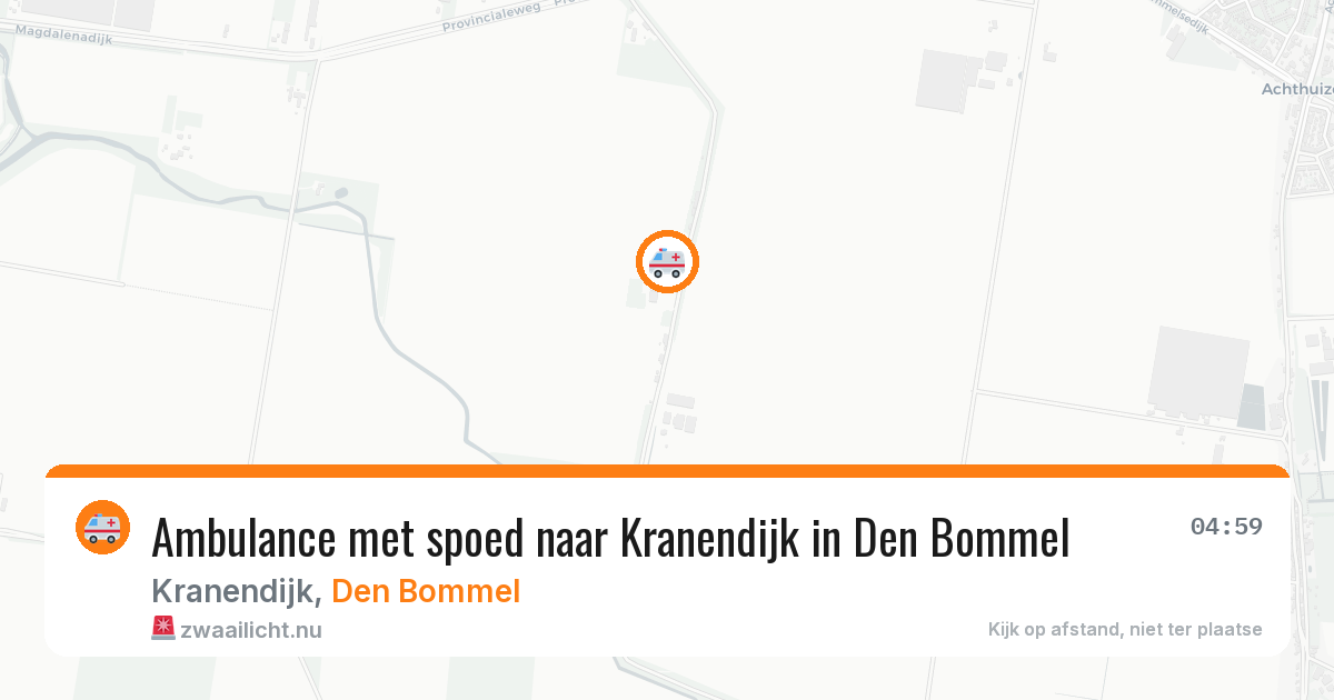 Ambulance met spoed naar Kranendijk in Den Bommel — 22 jul 2026