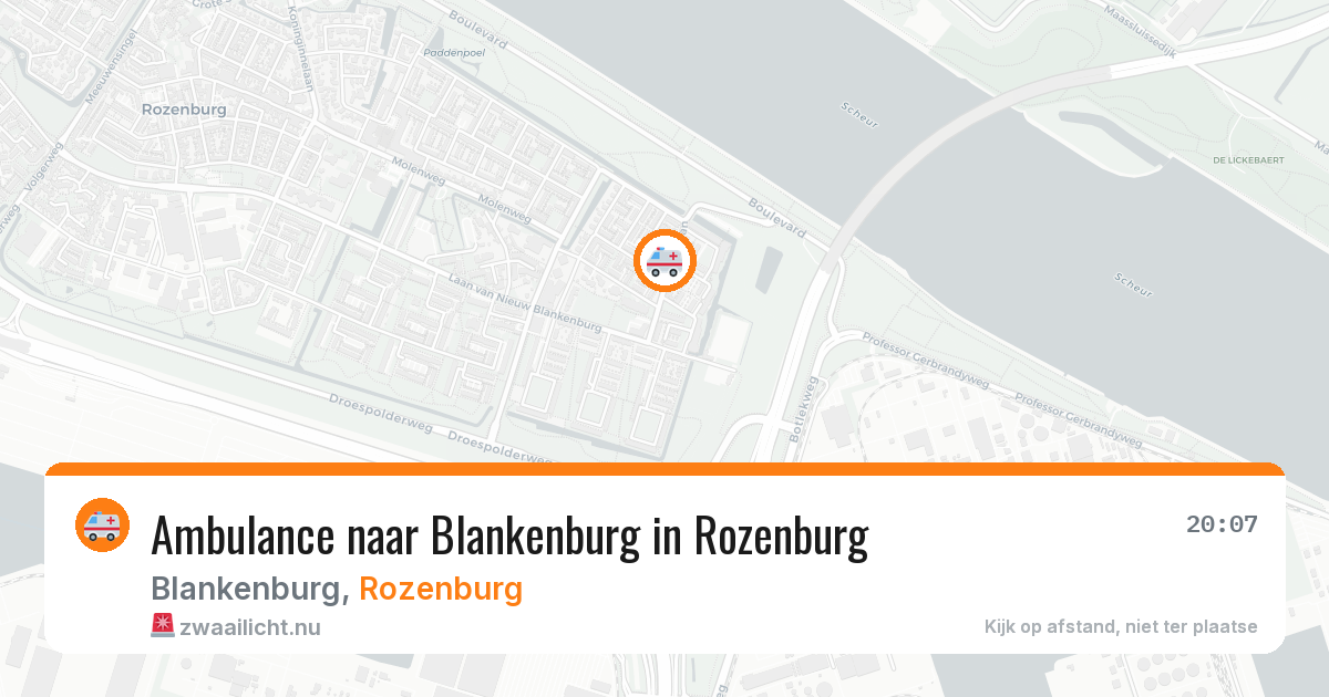 Ambulance naar Blankenburg in Rozenburg — 20 mrt 2026