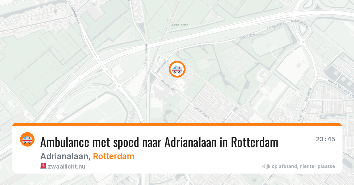 Ambulance met spoed naar Adrianalaan in Rotterdam — 26 jul 2026