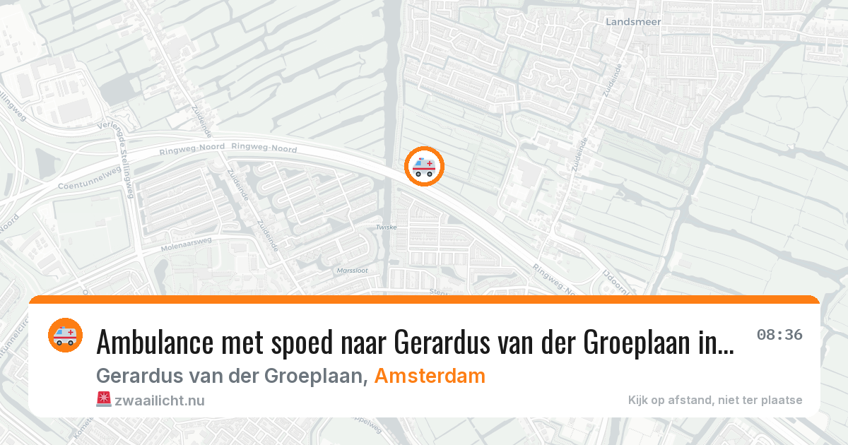 Ambulance met spoed naar Gerardus van der Groeplaan in Amsterdam — 12 jul 2026