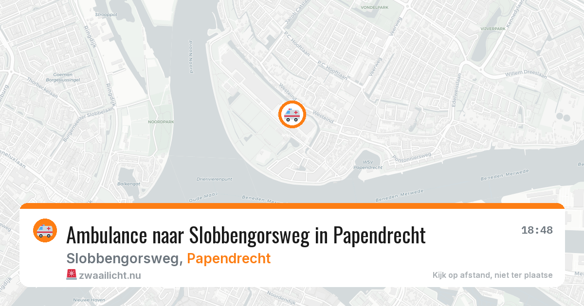 Ambulance naar Slobbengorsweg in Papendrecht — 22 mrt 2026