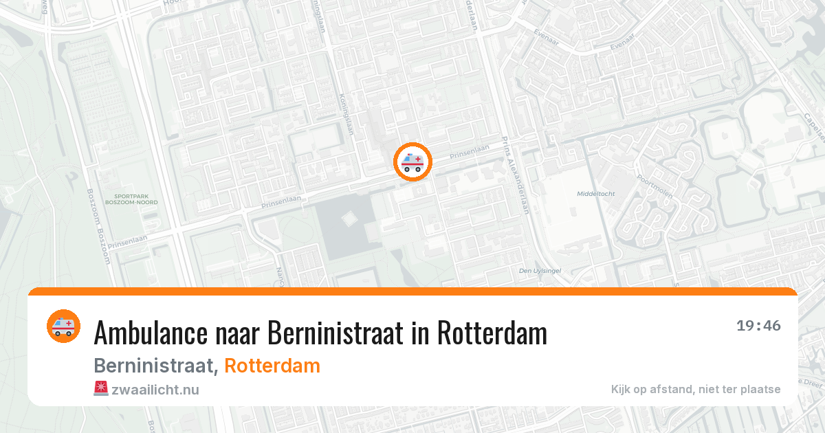 Ambulance naar Berninistraat in Rotterdam — 1 jun 2026