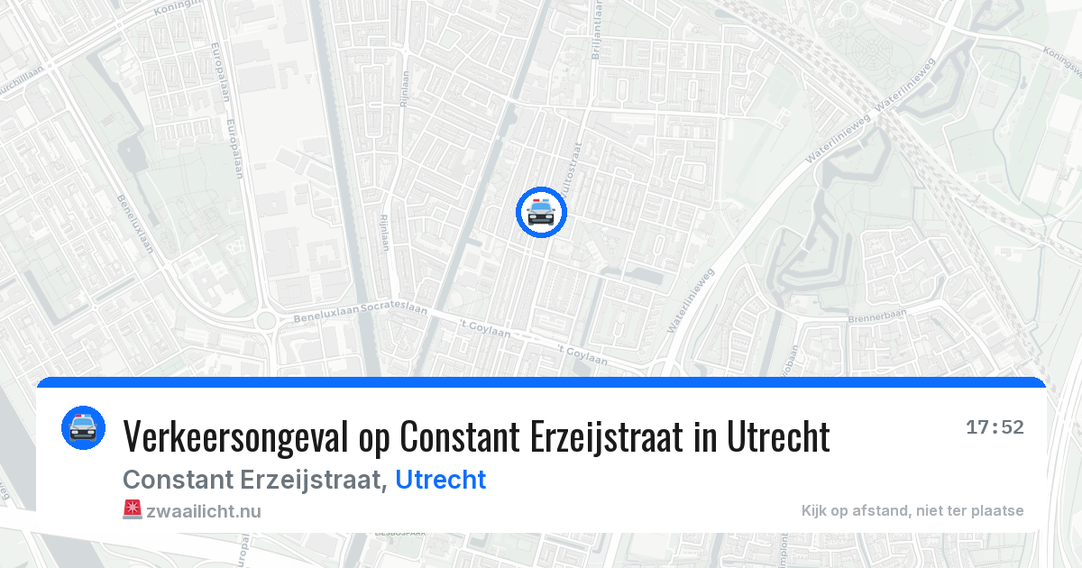 Verkeersongeval op Constant Erzeijstraat in Utrecht — 24 jul 2026