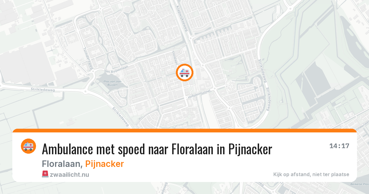 Ambulance met spoed naar Floralaan in Pijnacker — 23 mrt 2026