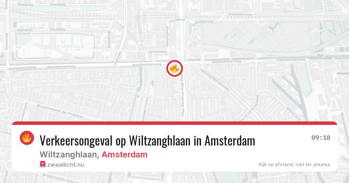 Verkeersongeval op Wiltzanghlaan in Amsterdam — 1 jun 2026