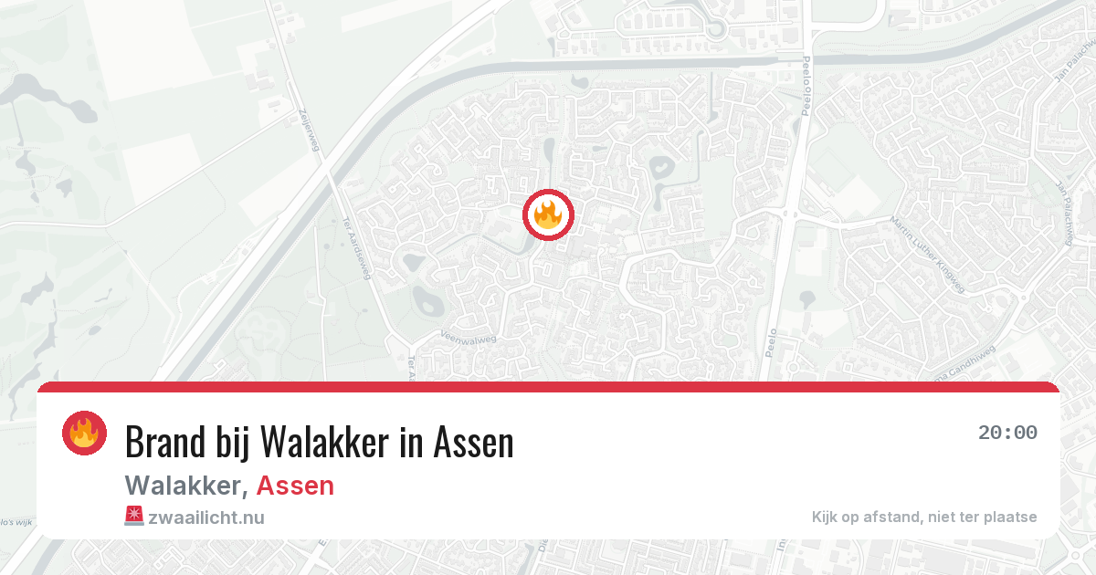 Brand bij Walakker in Assen — 29 mei 2026
