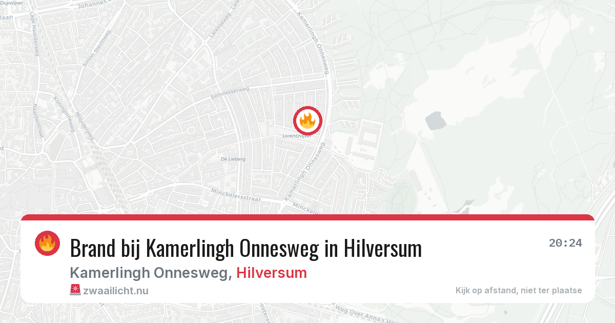 Brand bij Kamerlingh Onnesweg in Hilversum — 20 jul 2026