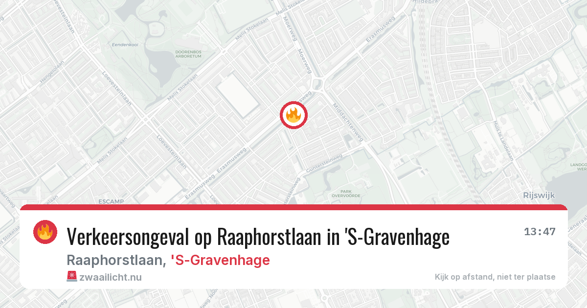 Verkeersongeval op Raaphorstlaan in 'S-Gravenhage — 23 mei 2026