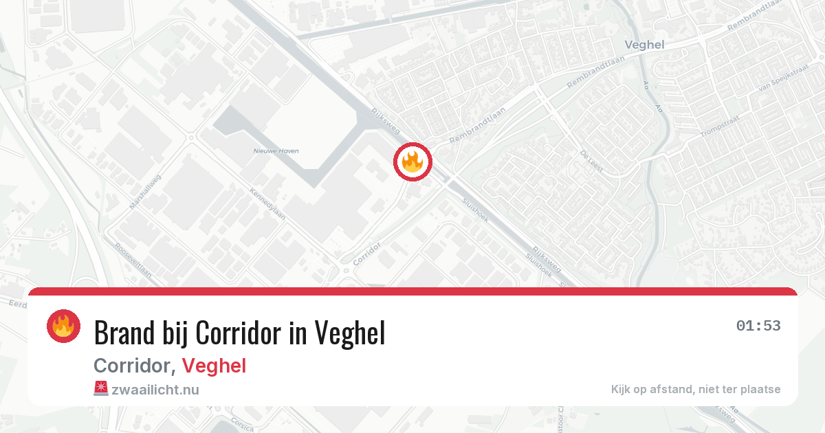 Brand bij Corridor in Veghel — 9 jul 2026