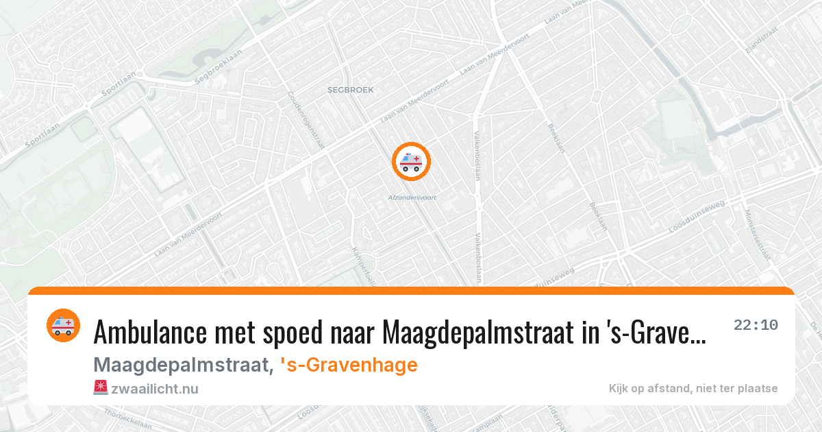 Ambulance met spoed naar Maagdepalmstraat in 's-Gravenhage — 8 mei 2026