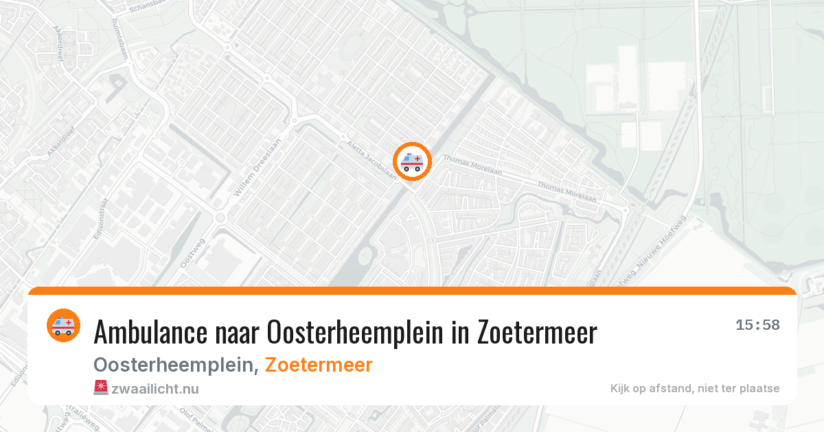 Ambulance naar Oosterheemplein in Zoetermeer — 29 mei 2026