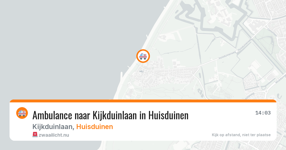 Ambulance naar Kijkduinlaan in Huisduinen — 5 jun 2026