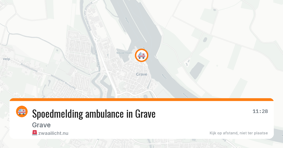 Spoedmelding ambulance in Grave — 7 jul 2026