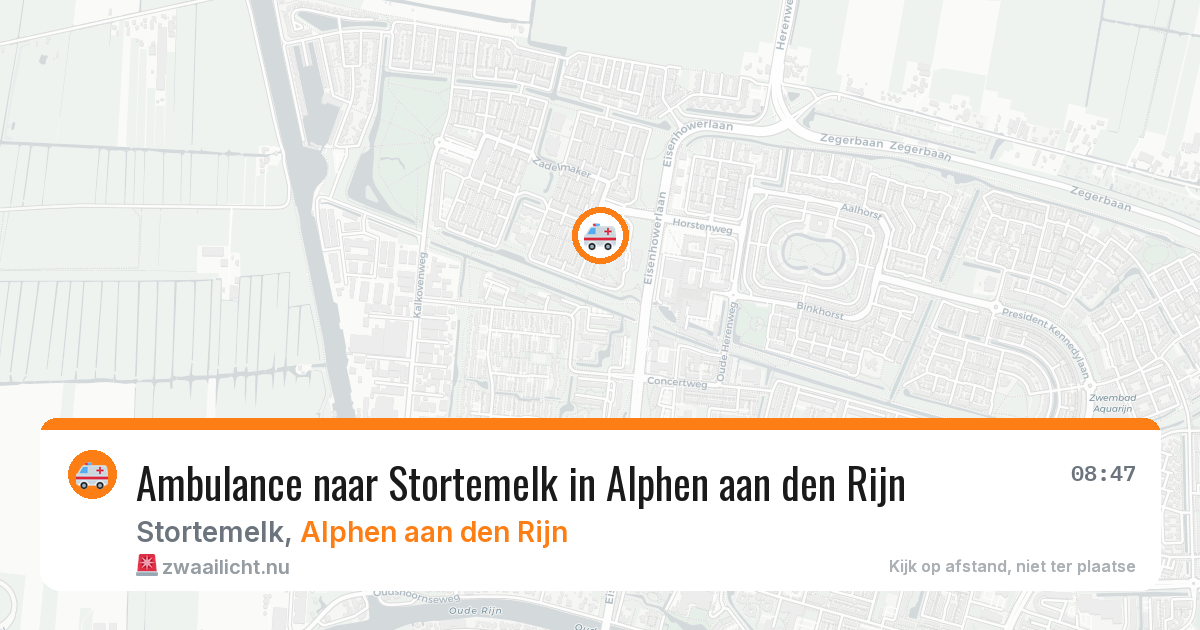 Ambulance naar Stortemelk in Alphen aan den Rijn — 24 mrt 2026