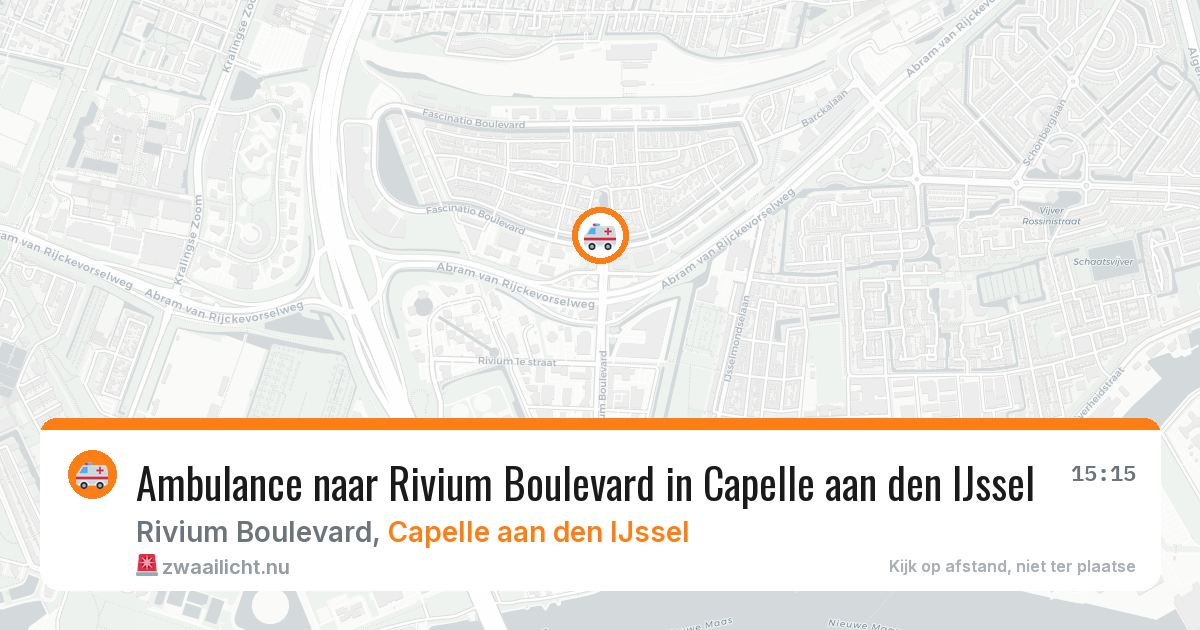 Ambulance naar Rivium Boulevard in Capelle aan den IJssel — 14 jul 2026