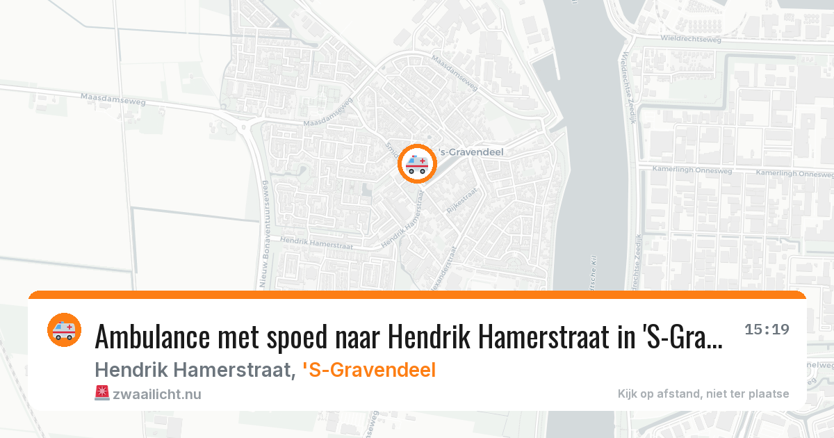Ambulance met spoed naar Hendrik Hamerstraat in 'S-Gravendeel — 30 mrt 2026