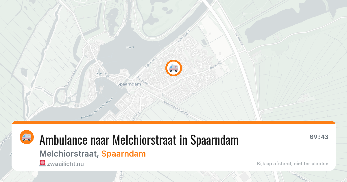 Ambulance naar Melchiorstraat in Spaarndam — 23 jul 2026
