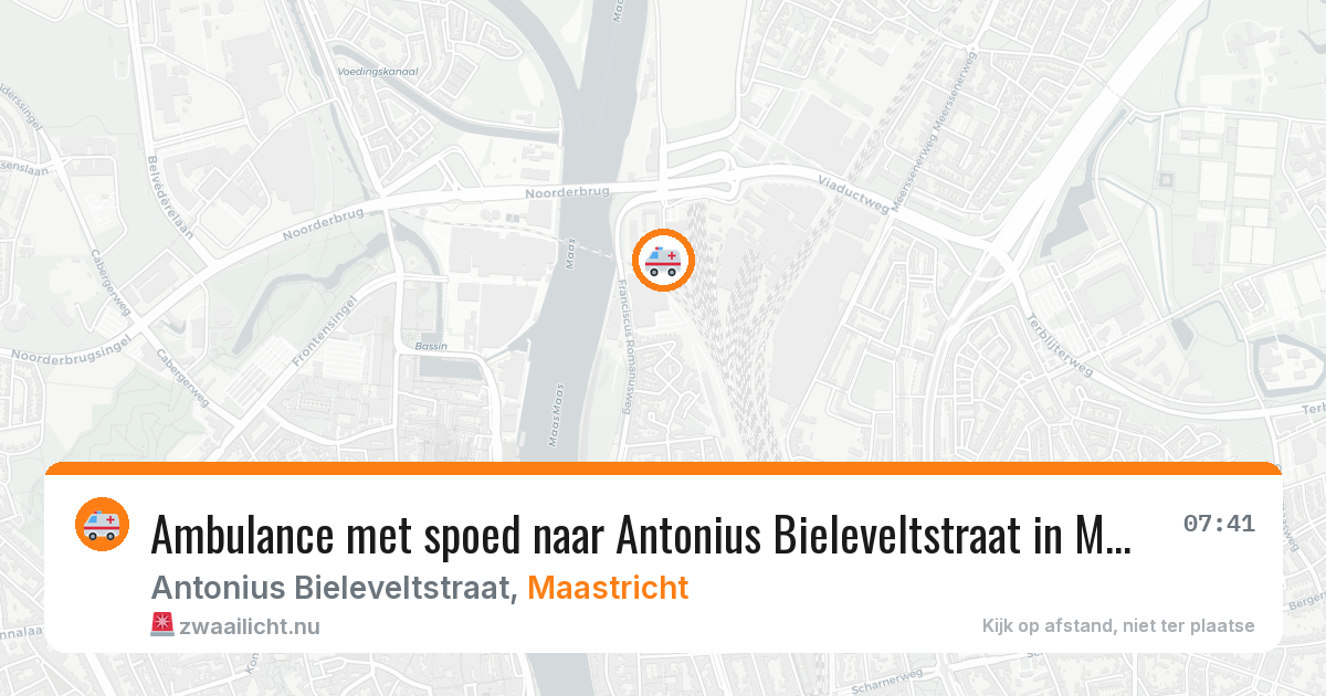 Ambulance met spoed naar Antonius Bieleveltstraat in Maastricht — 20 jul 2026