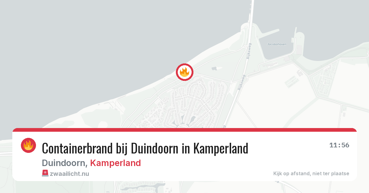 Containerbrand bij Duindoorn in Kamperland — 12 jul 2026