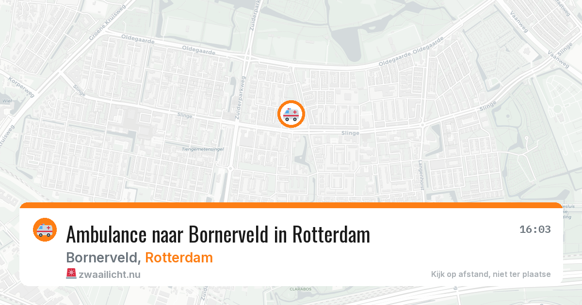 Ambulance naar Bornerveld in Rotterdam — 25 mei 2026