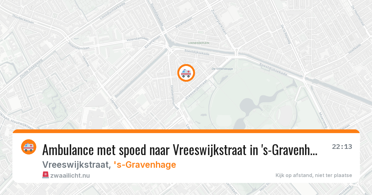 Ambulance met spoed naar Vreeswijkstraat in 's-Gravenhage — 10 jul 2026