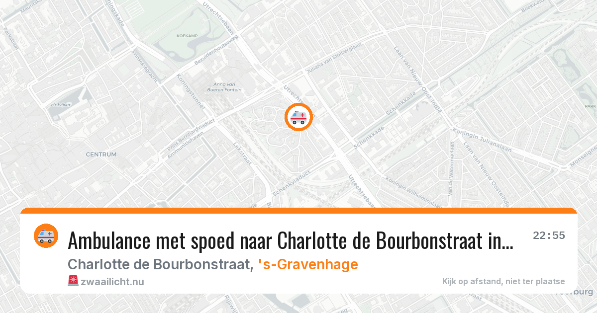 Ambulance met spoed naar Charlotte de Bourbonstraat in 's-Gravenhage — 12 jul 2026