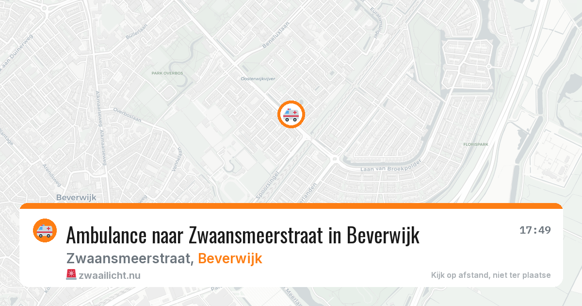 Ambulance naar Zwaansmeerstraat in Beverwijk — 1 apr 2026
