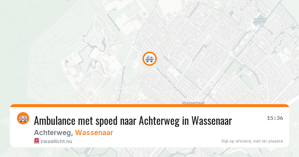 Ambulance met spoed naar Achterweg in Wassenaar — 21 jul 2026