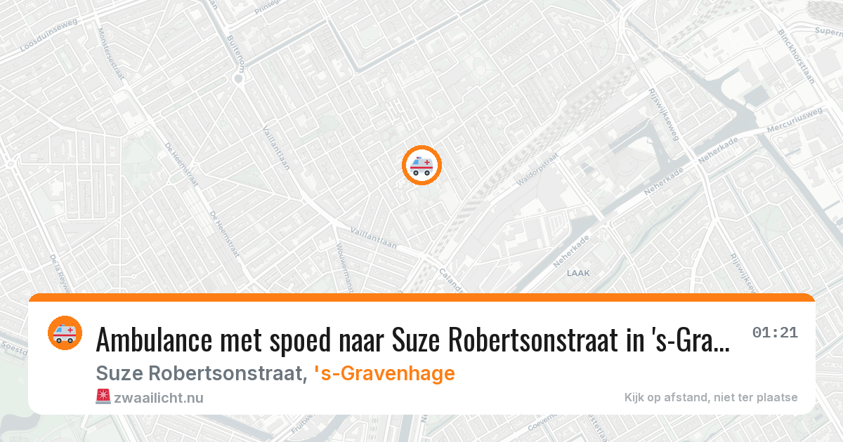 Ambulance met spoed naar Suze Robertsonstraat in 's-Gravenhage — 31 mei 2026