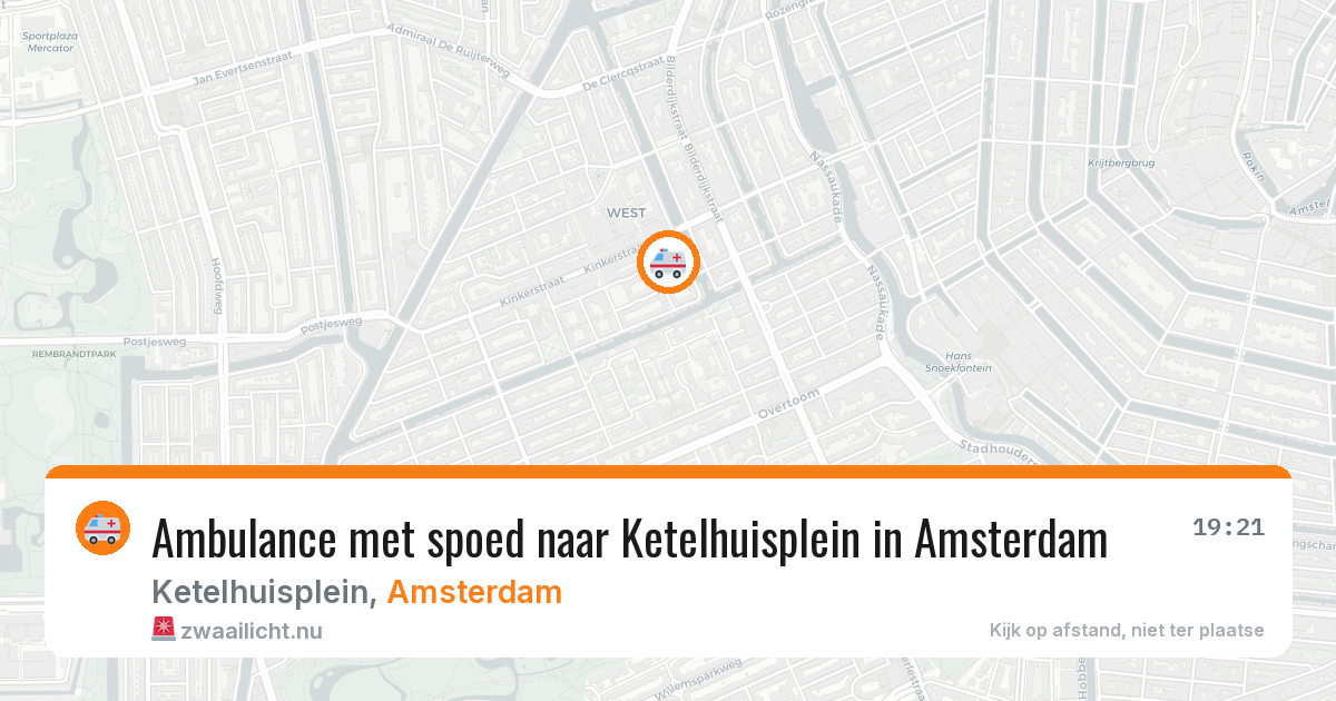 Ambulance met spoed naar Ketelhuisplein in Amsterdam — 8 mei 2026