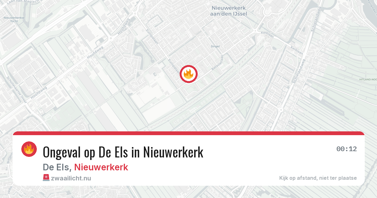 Ongeval op De Els in Nieuwerkerk — 12 mrt 2026