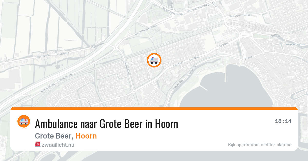 Ambulance naar Grote Beer in Hoorn — 21 jul 2026