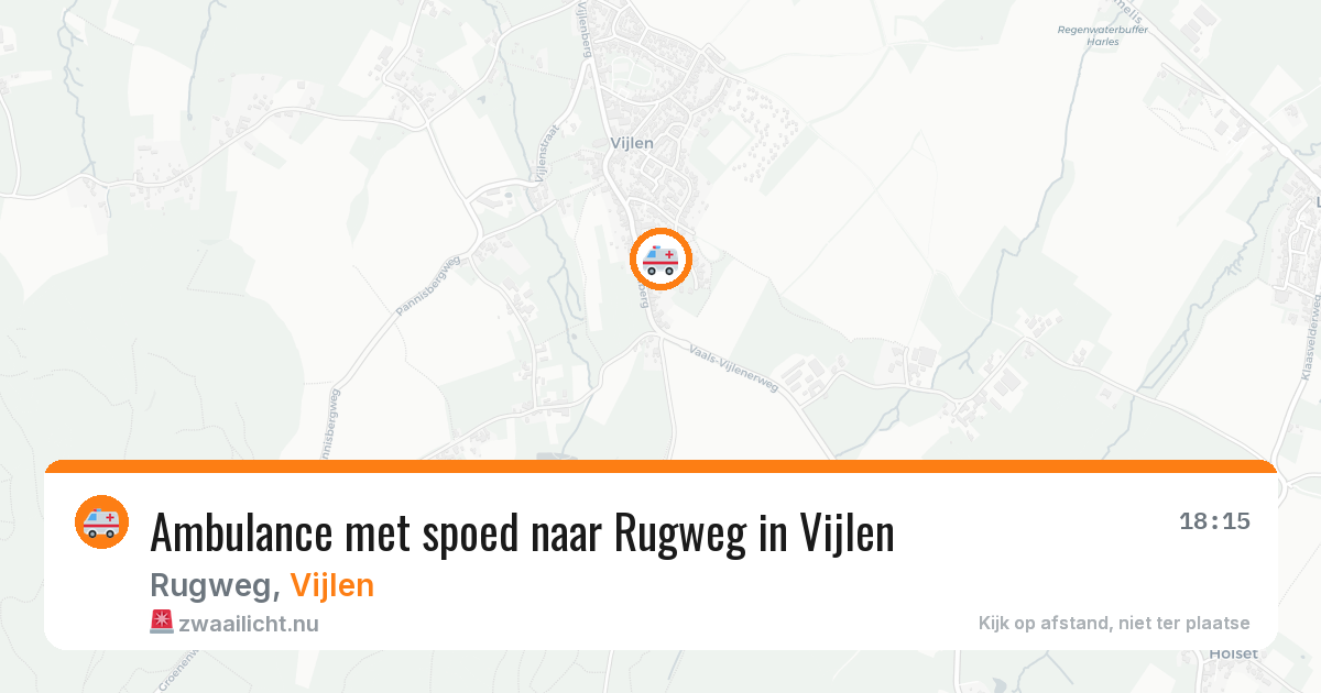 Ambulance met spoed naar Rugweg in Vijlen — 17 apr 2026