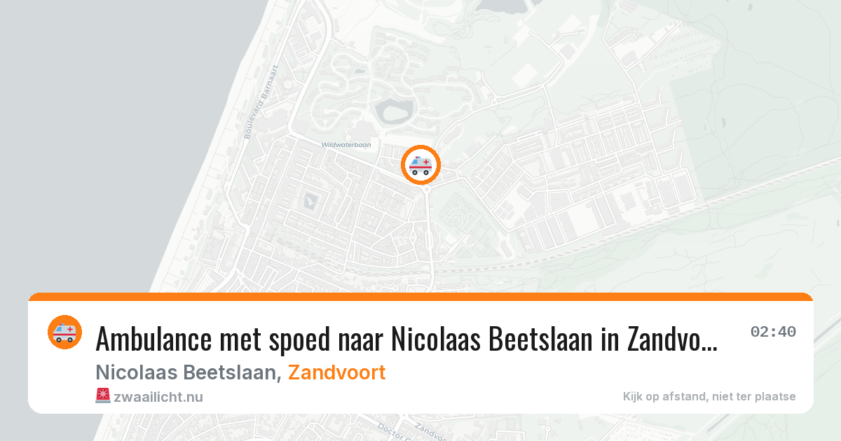 Ambulance met spoed naar Nicolaas Beetslaan in Zandvoort — 22 jan 2026