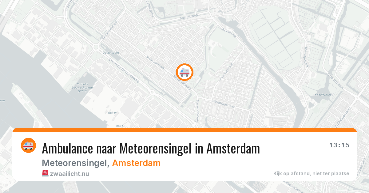 Ambulance naar Meteorensingel in Amsterdam — 16 jul 2026